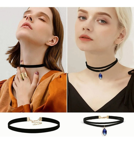 43pz Gargantilla De Collares Accesorios, Encaje Negro Choker