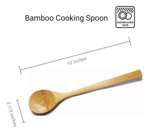 Cuchara De Bambú Antiadherente De 12 Pulgadas