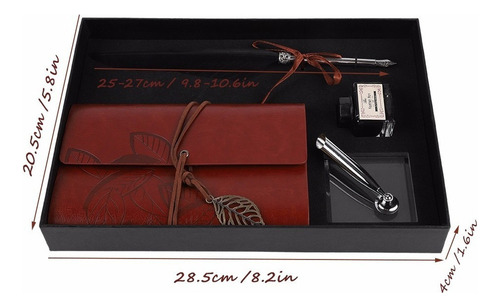 Kit De Caligrafía Con Pluma Y Cuaderno De Diseño Antiguo