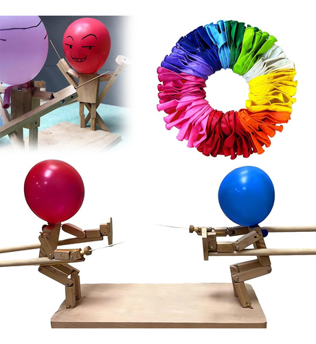 Juego De Globos De Madera Model Bots Fencing Balloon Puppets