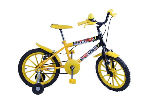 Bicicleta Aro 16 M. Kids Amarela/preto Dalannio Bike