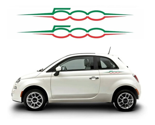 Kit Adesivo Lateral Para Fiat 500 Italia Sport 19863