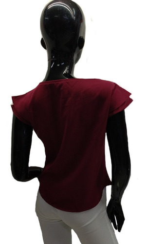 Imagen 3 de 4 de Blusa Manga Corta Ligera Primavera Verano Casual