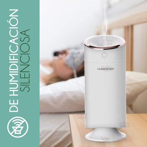 Humidificador Phantom Difusor De Aromas Luz Led Usb 300ml Color Blanco