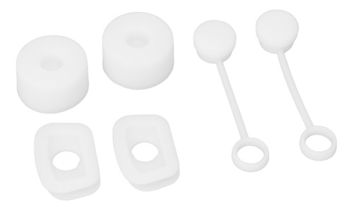 Juego De 6 Tapones De Silicona Para Pajita Reutilizables Y
