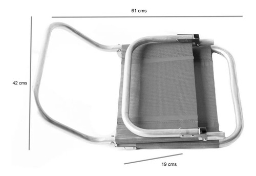 Imagen 6 de 9 de Reposera Playerita Aluminio 1 Posición Kit X2 - Disentino®