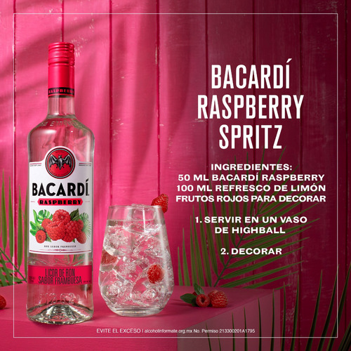 3pack Bacardí Ron Mango Chile, Limón Verde, Raspberry 700ml