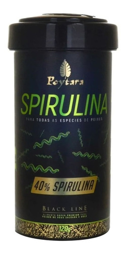 Ração Poytara Black Line Pellets M 40% Spirulina - 120g