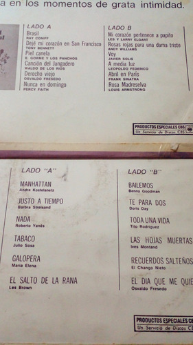 Lote Cordialidad Musical 8 Vinilos Excelentes Sandro Sinatra Estándar