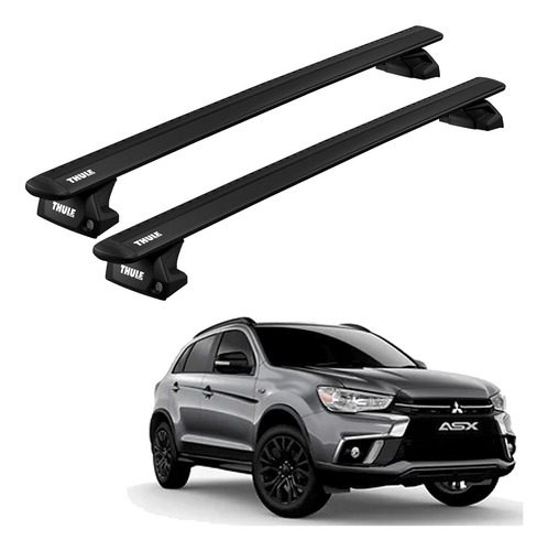 Rack Travessas Thule Wingbar Preto Asx Longarina Integrada