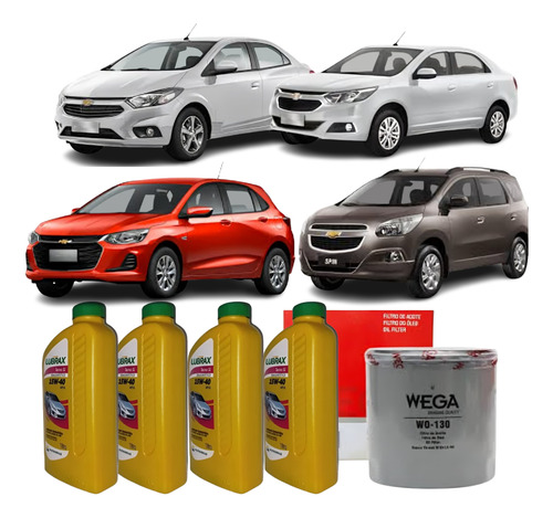 Kit Troca Óleo 15w40 Tecno Sl Filtro Onix Prisma 2016/2019