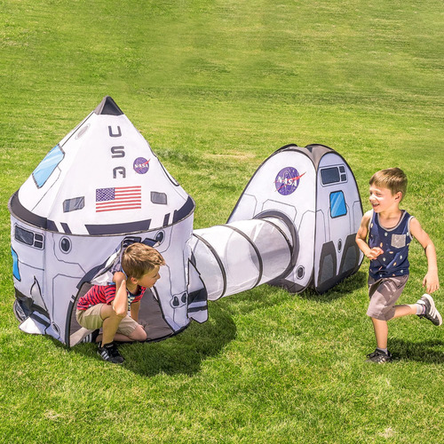 Carpa De Juego Joyin White Rocket Ship Con Túnel Y Casa De J