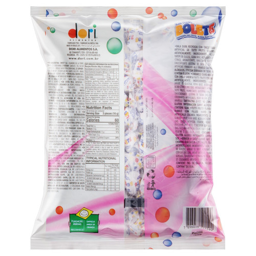 Imagem 4 de 4 de Bala Bolete tutti frutti sem glúten 600 g
