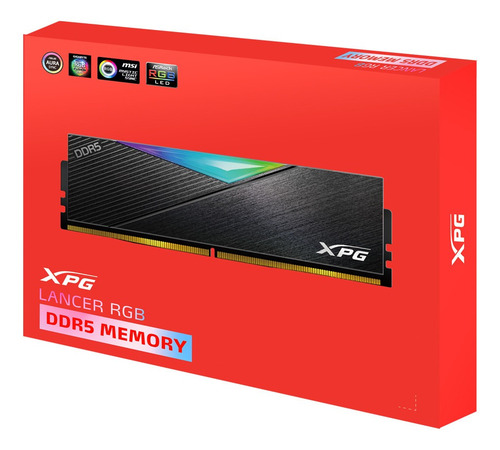 Imagem 3 de 5 de Memória Gamer Xpg Lancer Rgb Ddr5 16gb Cl40 6000mhz Lacrada