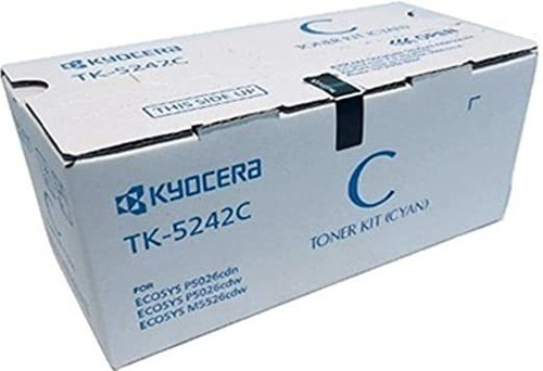 Kyocera 1t02r7cus0 Modelo Tk-5242c Cian Cartucho De Tóner Pa