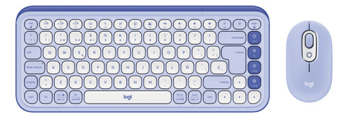 Teclado Logitech + Mouse Pop Icon Bluetooth Wireless Lila