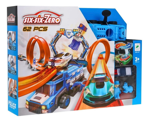Pista De Juego Competencia Extrema Multicolor Color Azul