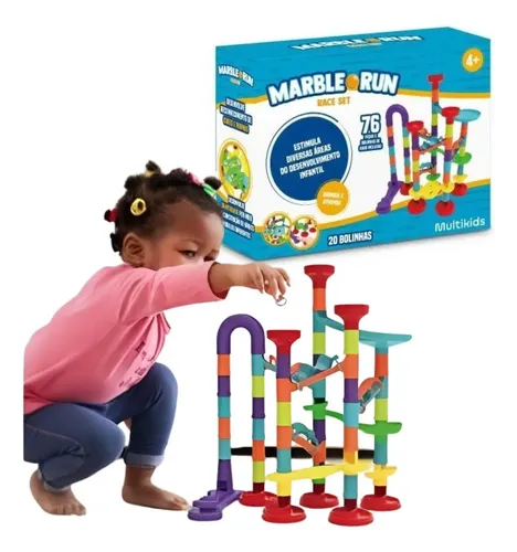 Brinquedo Marble Run Race Set Circuito De Bolinha Multikids | MercadoLivre