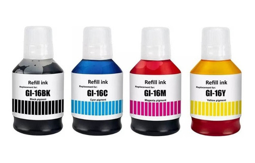 Pack 4 Botella Tinta Alternativa Gi-16 Gx6010/7010pigmenta