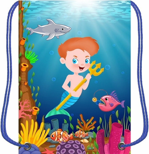 Imagen 5 de 6 de 20 Morralitos Dulceros Sirenas Cola Silueta Unisex Niña Niño