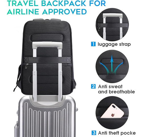Mochila Inteligente Bange Business Impermeable Con Ajuste...