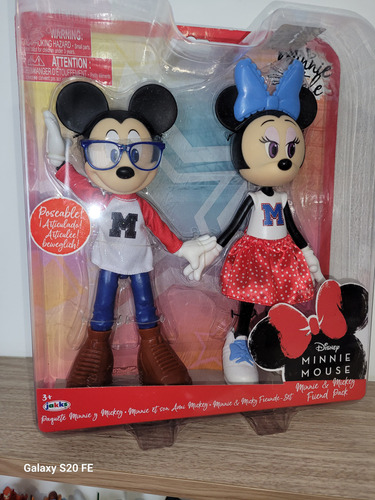 Minnie Y Mickey Mouse Friend Pack 2 Piezas  Jakks 22 Cm