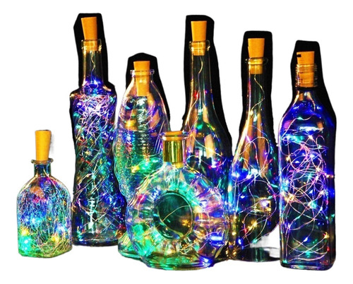 30packs 2m 20led Botella De Vino Luces Con Corcho 3colors