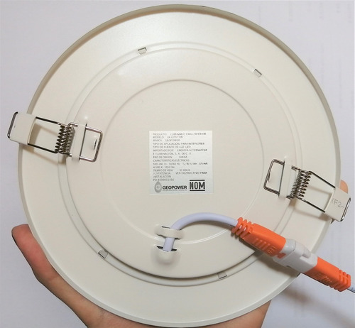 Imagen 3 de 4 de Panel Led Slim Empotrable Techo Spot 12w Redondo Luz Fria Ge