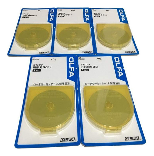 Cuchillas Giratorias Olfa De Acero De Tungsteno, 60 Mm, Jueg