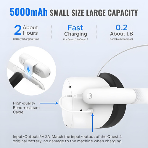 Battery Pack Yacvrlt For Meta/oculus Quest 2/quest 3/quest 3