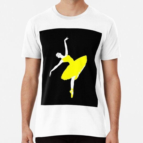 Remera Bailarina En Tutú Amarillo Algodon Premium