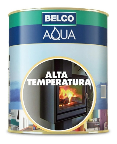 Pintura Esmalte Alta Temperatura 900 Ml Belco Color Negro Fc