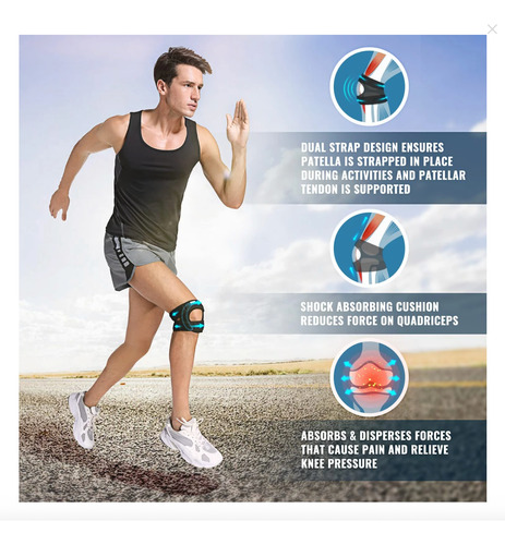 Soporte De Rodilla Deportiva Para Correr Entrenar Grande Negro L