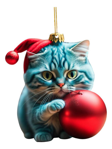 2 Decoración Navideña De Gatos, Figura De Gato, Estilo E