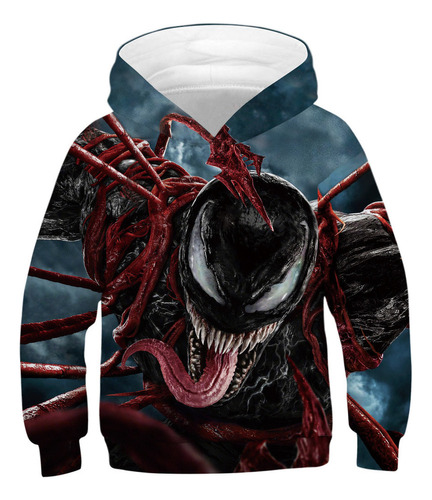 Jersey Con Capucha Infantil Marvel Venom Print Tenis