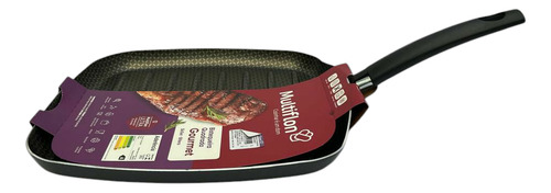 Bifera Plancha Sartén Para Bife Teflón Antiadherente Bifera 27x29.5 Cm