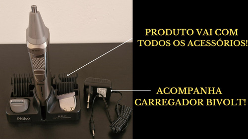 Aparador De Pelos Philco Aparelho De Barbear Eletrico Bivolt