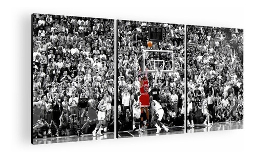 Mural Triptico Michael Jordan - The Last Shoot 90x42 Mdf