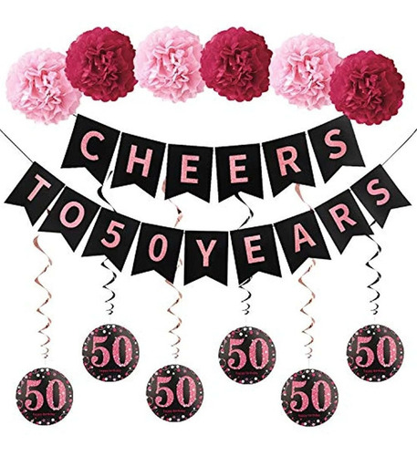 Kit De Decoración De 50 Cumpleaños Para Mujer