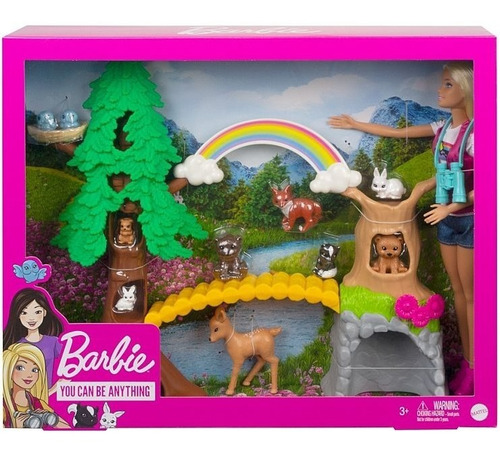 Barbie Carrers Profesiones Playset Tour Guía Vida Silvestre