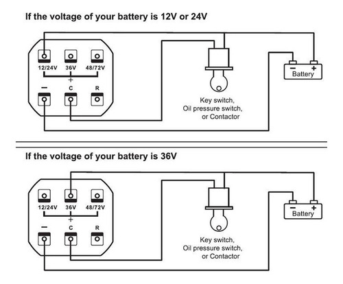 Medidor De Batería 12v/24v/36v/48v/72v Led Indicador Digital