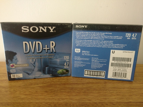 Dvd+r Sony Pack 10 Caja Slim