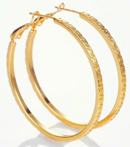 Facetadas Arracadas de Oro 14k Mujer 36mm Mujer Dama Niña Joyería Fina Ava Evelyn TE012