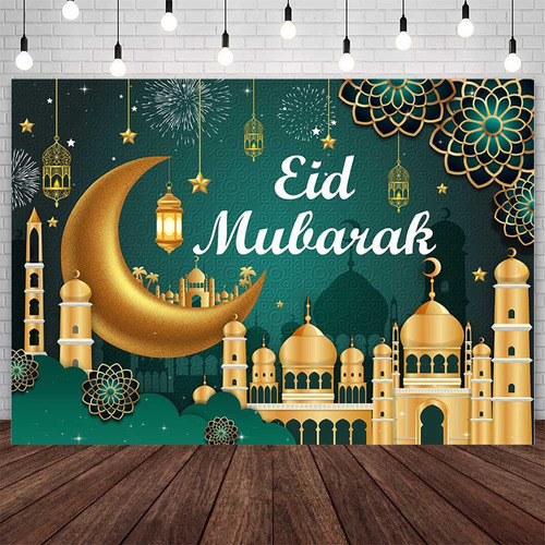 Telón De Fondo Musulmán Para Fiesta De Eid Mubarak De 210 X