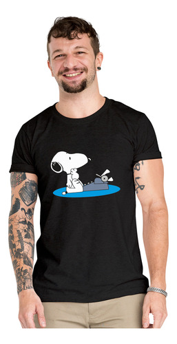 Polera Snoopy Escritor Comunicador Algodon Organico Wiwi