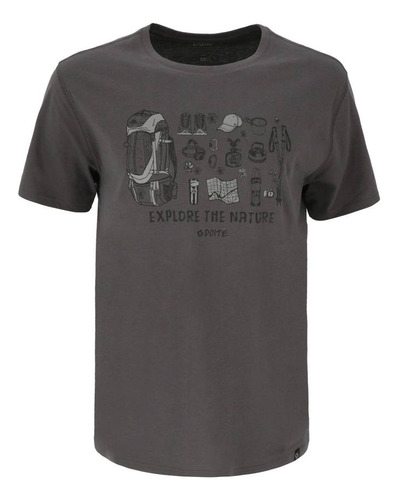 Polera Manga Corta Equipamiento Hombre Gris Doite