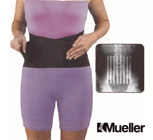 Mueller - Faja para la espalda con soporte lumbar y almohadilla extraíble