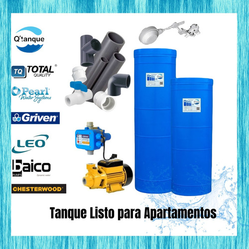 Tanque De Agua Listo Para Apartamento Prearmado Bomba Pressc