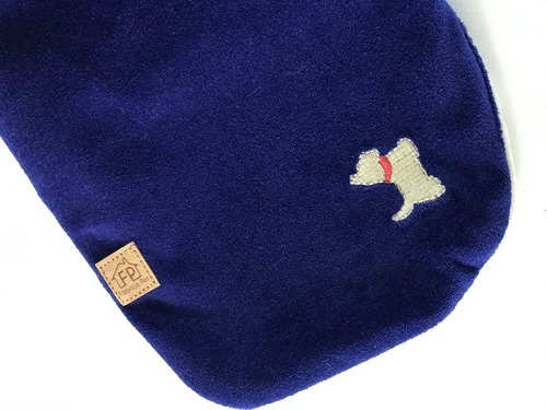 Imagem 6 de 6 de Roupa De Pet Capa Plush Lisa Azul Fabrica Pet Tamanho 00