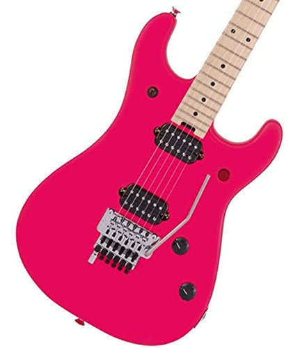 Guitarra elétrica padrão da série Evh: rosa preta